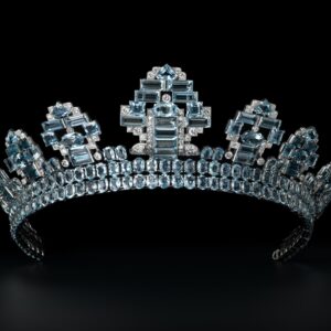 Tiara, Cartier London, 1937. Aquamarine, diamonds and platinum. Vincent Wulveryck, Collection Cartier © Cartier