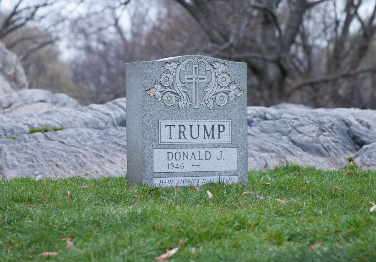 Brian Andrew Whiteley The Legacy Stone Project (The Donald Trump Tombstone), 2016 Granite 20 x 24 x 8 inches 50.8 x 61 x 20.3 cm