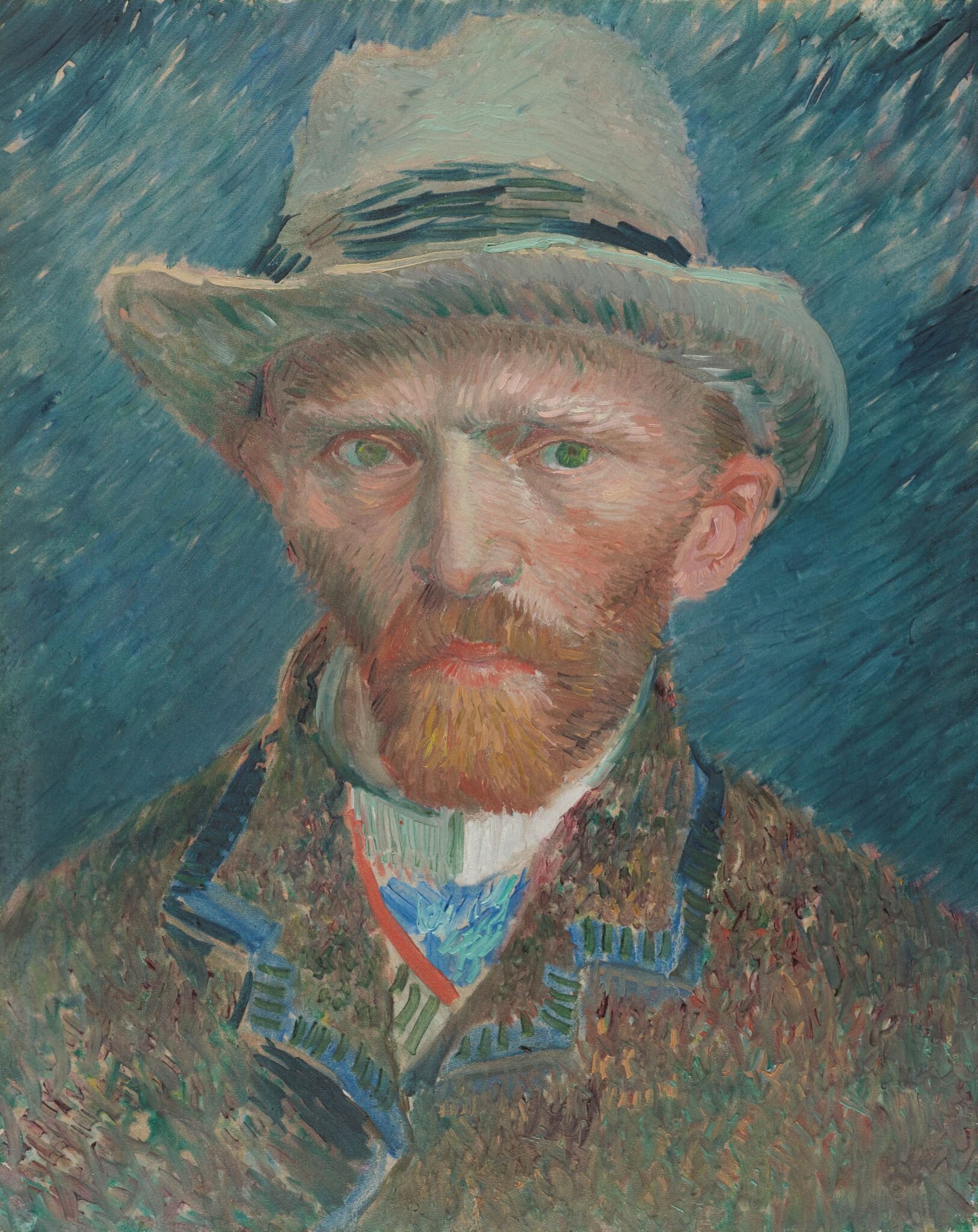 Vincent-van-Gogh-1853–1890-Self-Portrait-with-Grey-Felt-Hat-1887 ...