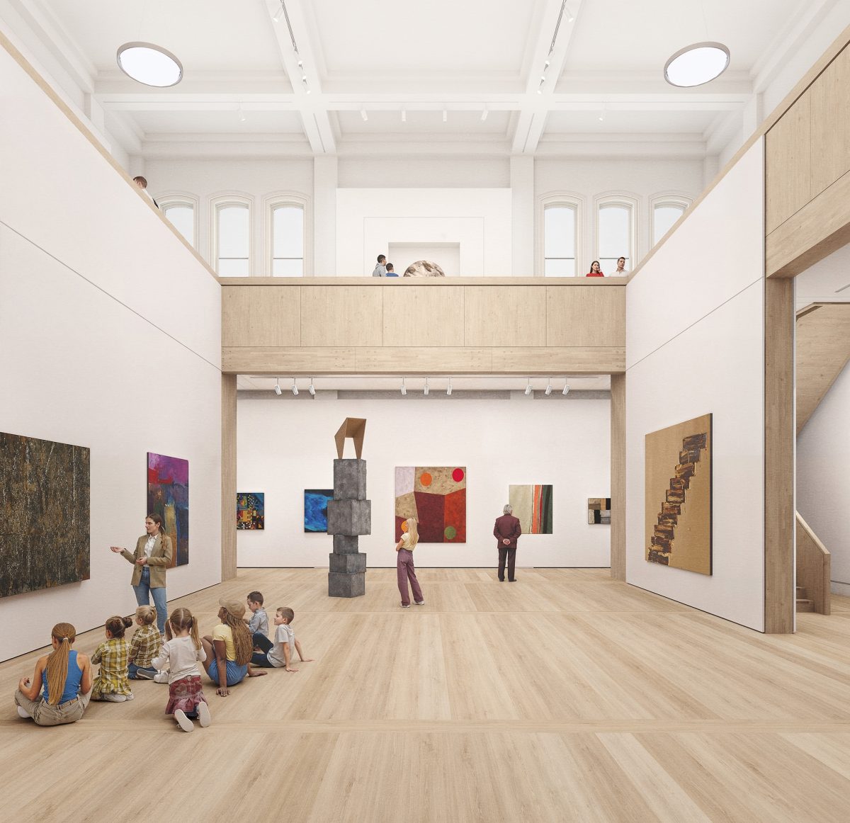 Visualisation of the RA's new double-height Collection Gallery. Image ...