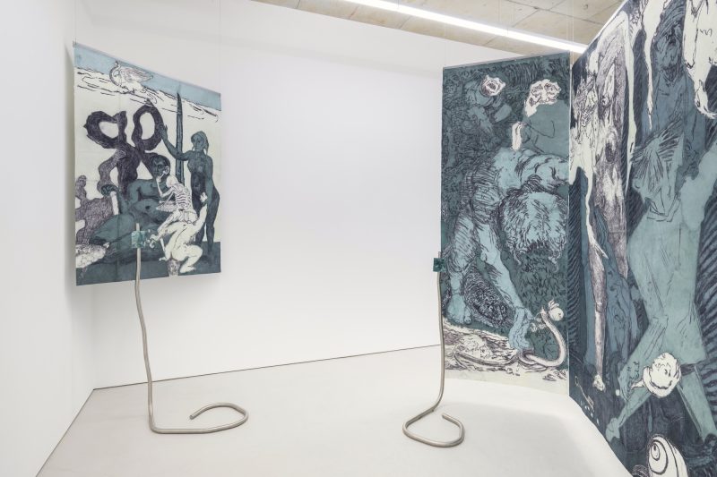 Installation view of Elena Onwochei-Garcia's Grown: The Altering of Innocence and Experience at William Hine