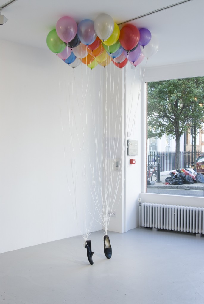 Appau Junior Boayke-Yiadom P.Y.T 2009 Balloons, string, penny loafers Dimensions Variable