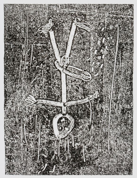 Figure (falling). 2008. ink on paper.48.5cmx40cm