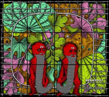 Gilbert & George ‘BEARDOUT’ (2016) 226 x 254 cm. © Gilbert & George. Courtesy White Cube. FAD Magazine 