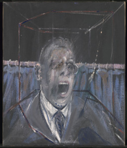 Francis Bacon, 1909-1992 Study for a Portrait 1952 Oil paint and sand on canvas 661 x 561 x 18 mm