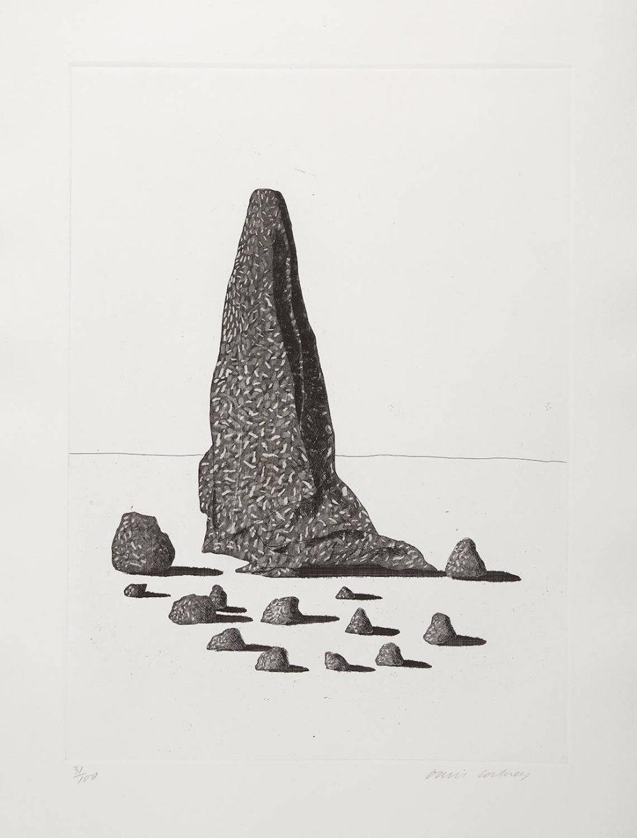 David Hockney: ‘The Sexton Disguised as a Ghost Stood Still as Stone’, 1969