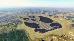 China energy company builds giant 250-acre panda shaped solar farm
