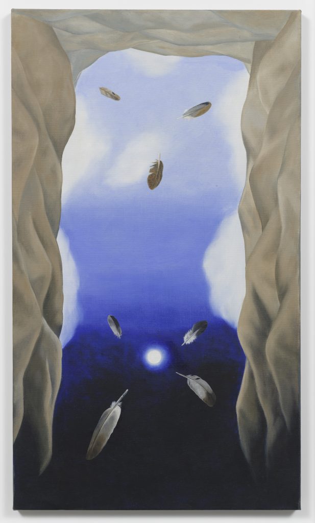 Luchita Hurtado, The Umbilical Cord of the Earth is the Moon, 1977, Oil on canvas, Unique, 101.6 x 58.4 cm, © Luchita Hurtado, Courtesy the artist and Hauser & Wirth, Photo: Jeff McLane