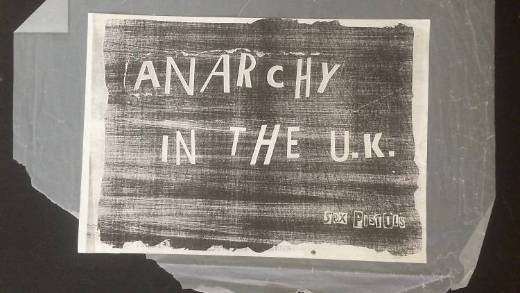 amie Reid, Anarchy In The UK, 1976, Courtesy John Marchant Gallery