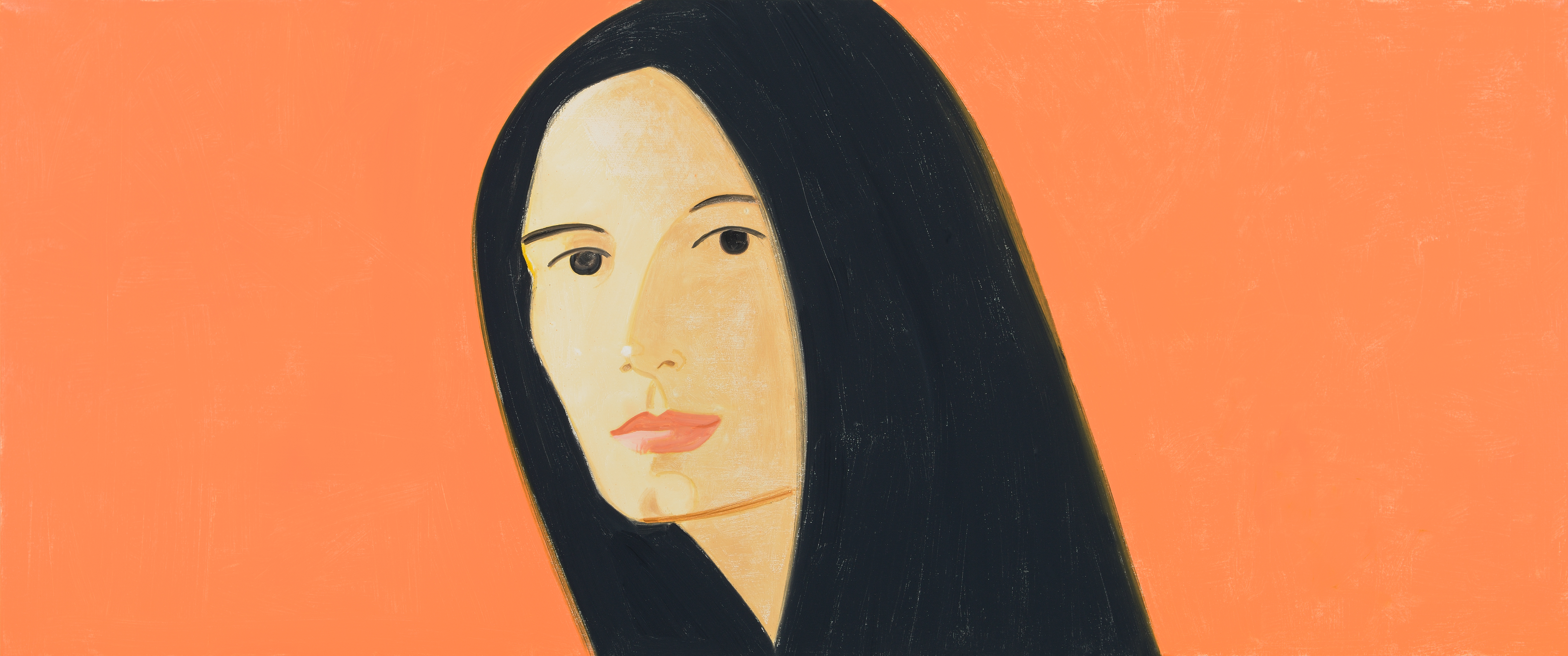 Alex Katz; Anna, 2015; Oil on linen, 121.9 x 289.6 cm; Galerie Thaddaeus Ropac, Paris/Salzburg; © Alex Katz, DACS, London/VAGA, New York 2016; Photo Paul Takeuchi