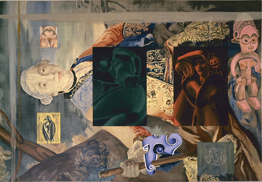 Lampwick's Dilemma, 1989 oil and acrylic on canvas 94 x 136 inches