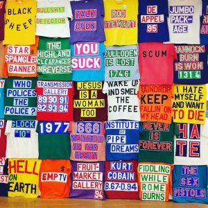 Ross Sinclair, T-Shirt Painting (1993-1998) installation view 2017