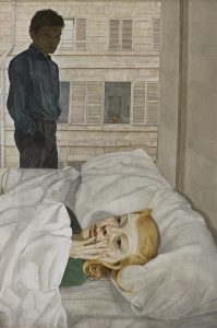 Hotel Bedroom, 1954 Oil on canvas, 91.5 x 61 cm Gift of the Beaverbrook Foundation, collection of the Beaverbrook Art Gallery © The Lucian Freud Archive / Bridgeman Images FAD magazine