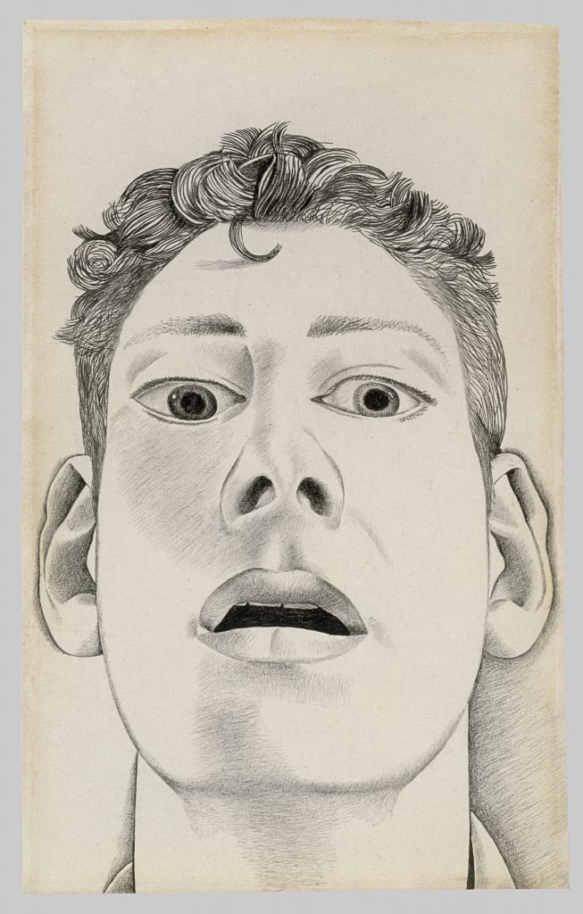 Startled Man: Self-portrait, 1948 Pencil on paper, 22.9 x 14.3 cm Private collection © The Lucian Freud Archive / Bridgeman Images FADmagazine