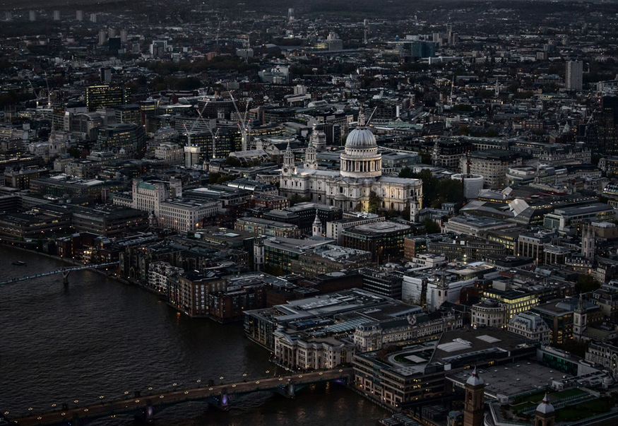 St Paul's Cathedral from the Shard, London, England