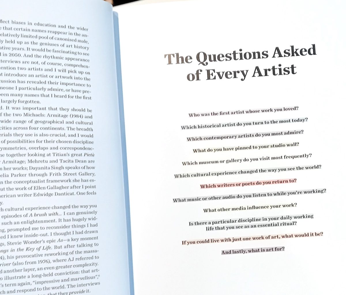 Ben Luke’s ‘What is art for? Contemporary artists on their influences, inspirations and disciplines’.