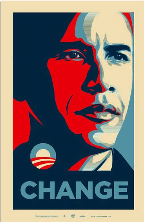 obama campaign poster change