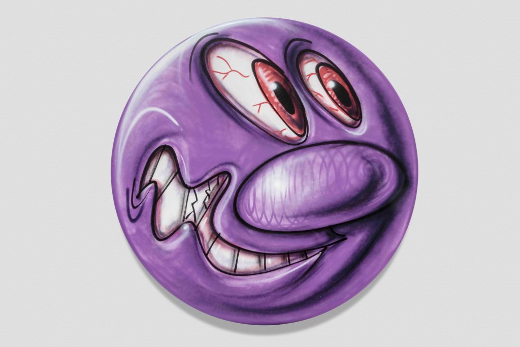 Kenny Scharf “STONITY”, 2019  Spray paint on Canvas 70 inches; 178 cm Diameter 