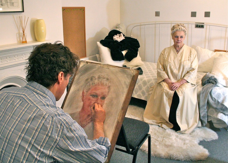 Alexander Newley painting Dame Judi Dench