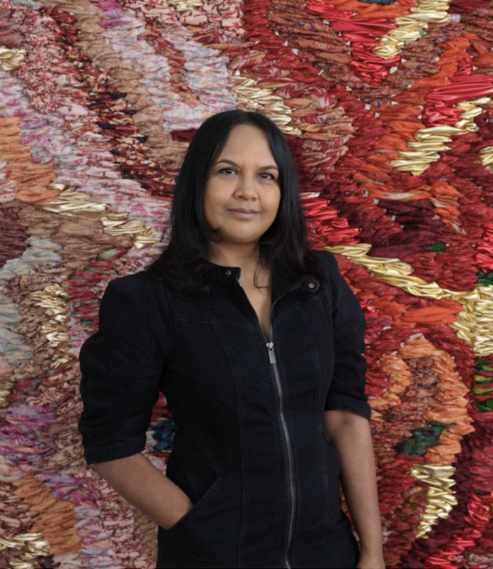 Portrait of Suchitra Mattai in her studio