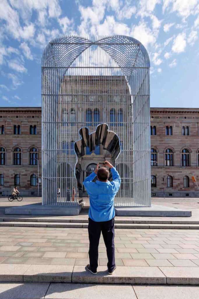 unveiling of Ai Weiwei's Arch in Stockholm.
