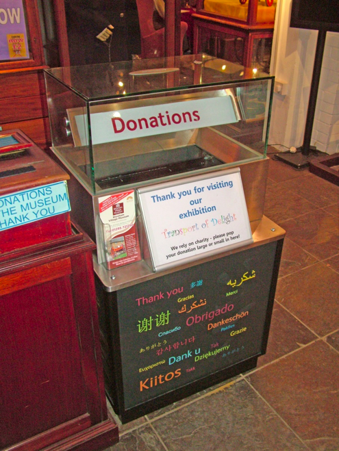 Bloxham's Village Museum's Freecycled donations box, which started life at the Natural History Museum