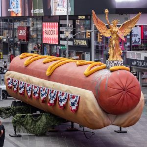 Jen Catron & Paul Outlaw, Hot Dog: The Second Serving, 2026. Courtesy of the artists and Times Square Arts. Photo: Walter Wlodarczyk.
