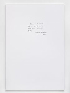Richard Aldrich, The Sorrow of Which, 2019, enamel on dibond, 213.3 x 144.7 cm, 84 x 57 ins. © Richard Aldrich. Courtesy the artist & Modern Art, London