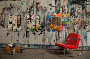 Basquiat art skateboards FAD magazine