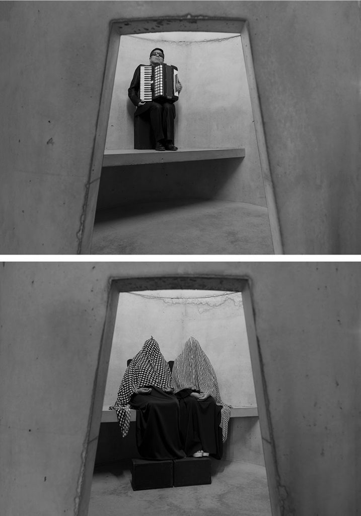 Aníbal González (top), Marisol Montiel and Ana Luisa Montiel (bottom), An Occupation of Loss, Park Avenue Armory, New York (2016). Photos © Taryn Simon