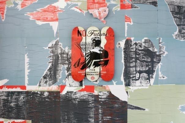 Shepard Fairey has adapted one of his existing artworks; ‘No Future’