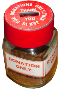 Bloxham Village Museum was collecting donations in this hi-tech jam jar before they took advantage of Museum Freecycle