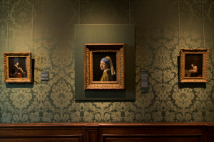 Vermeer's Girl with a Pearl Earring in situ at the Mauritshuis Royal Picture Gallery 