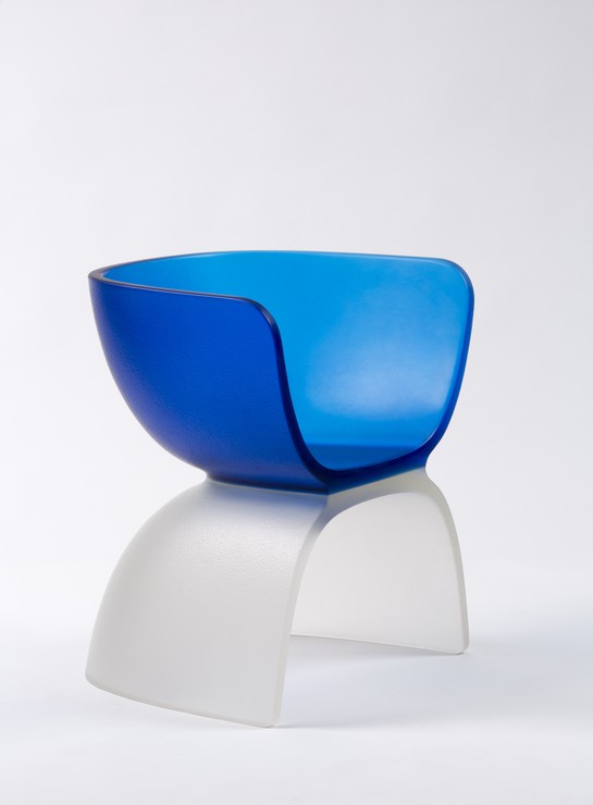 Marc Newson, Chair, 2017 Cast glass, 29 ? × 27?¼ × 21 ? inches (74 × 69 × 55 cm) © Marc Newson